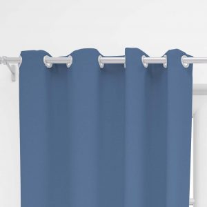 Blickdichter Baumwollvorhang in Marineblau
